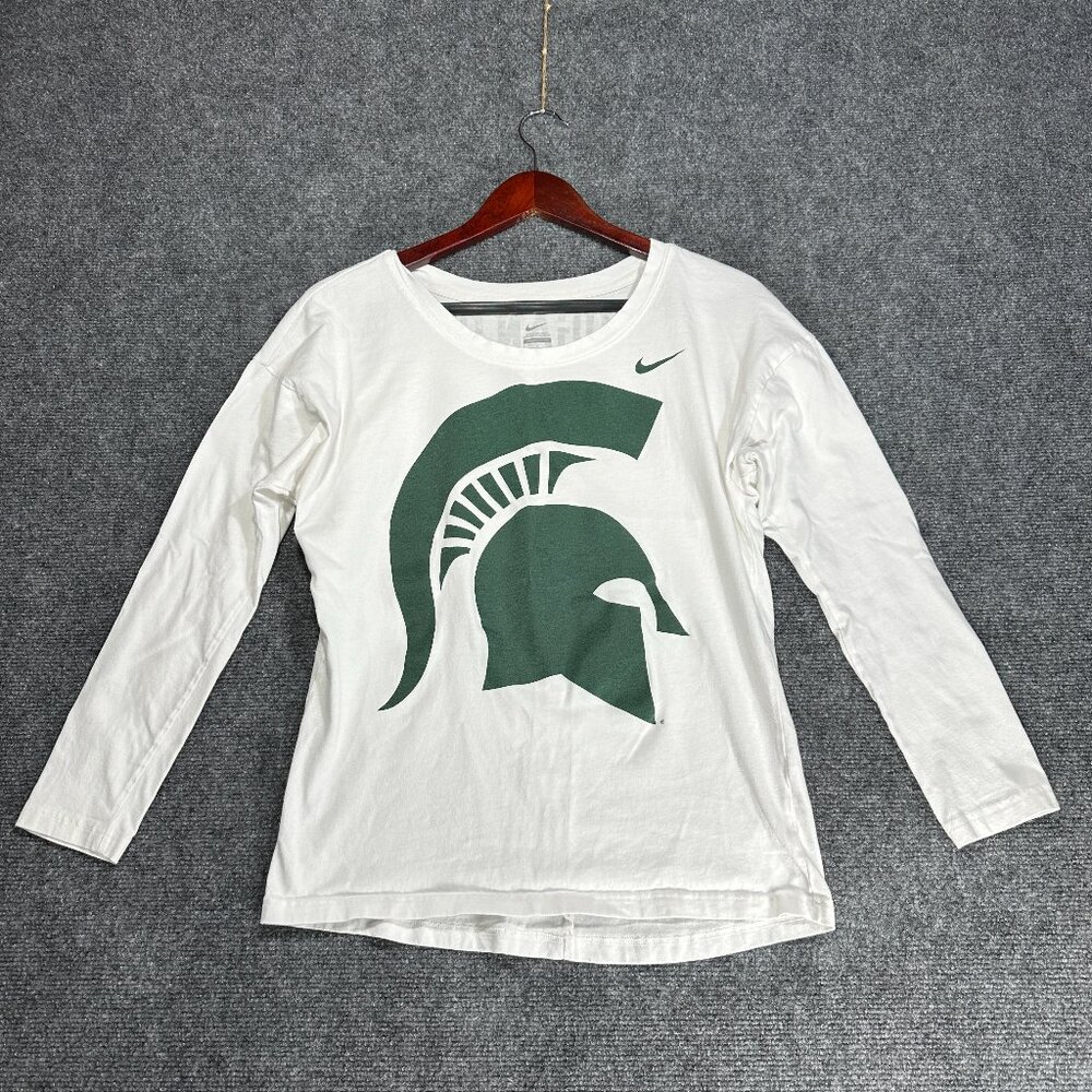 Nike Michigan State Spartans Long sleeve T shirt Mens Size S Pre-owned